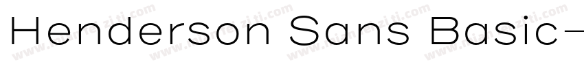 Henderson Sans Basic字体转换